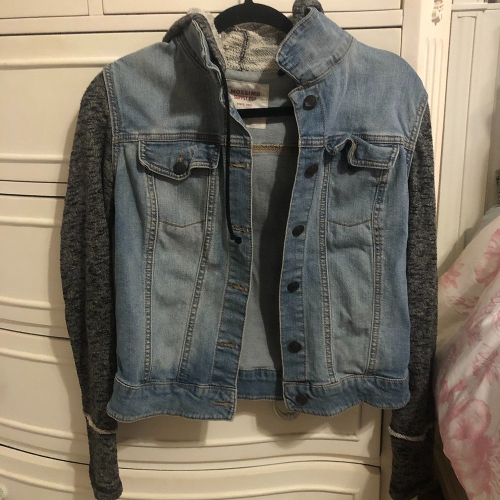 Large Mossimo Supply Co. Denim Sweater Hoodie